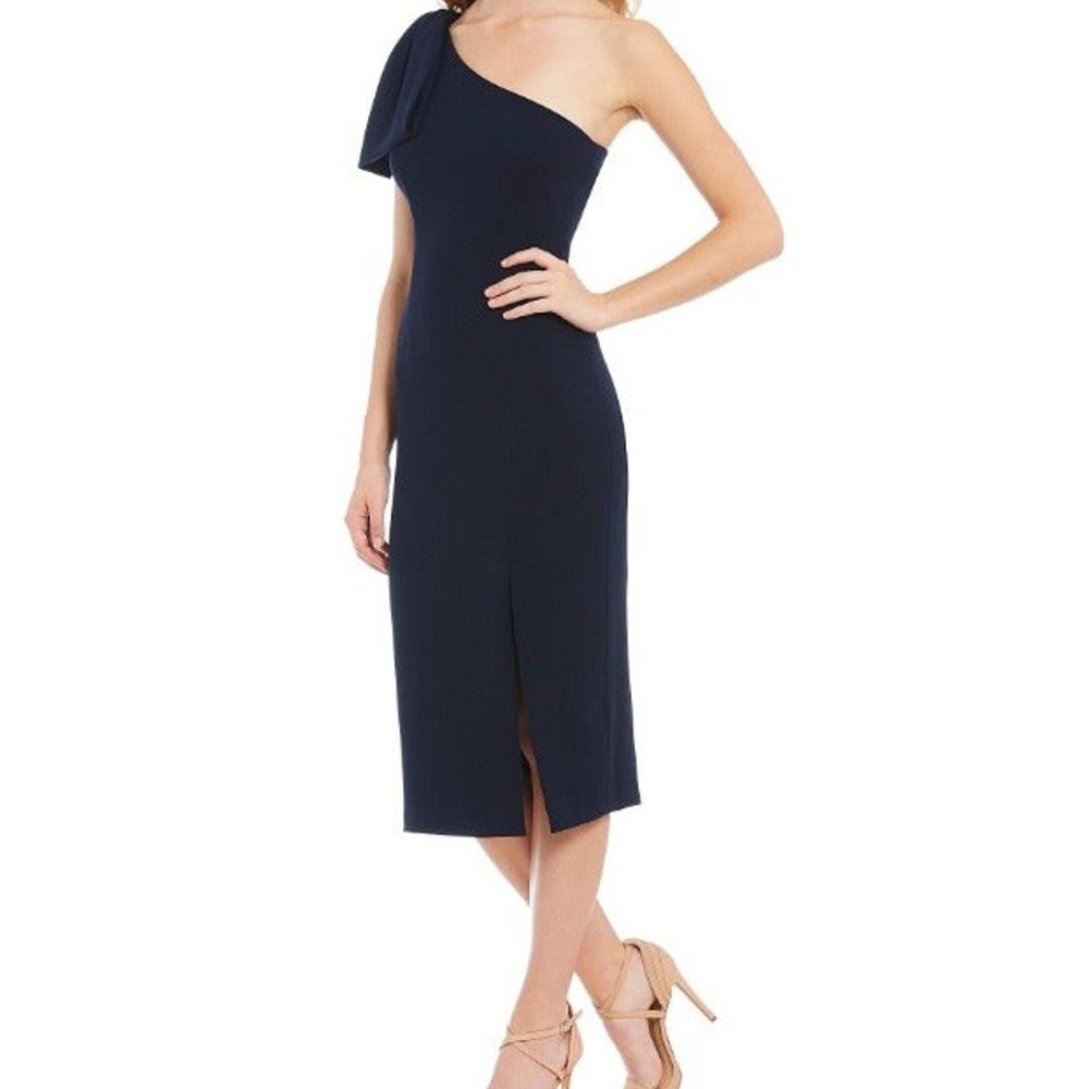 Gianni Bini Navy One Shoulder Dress